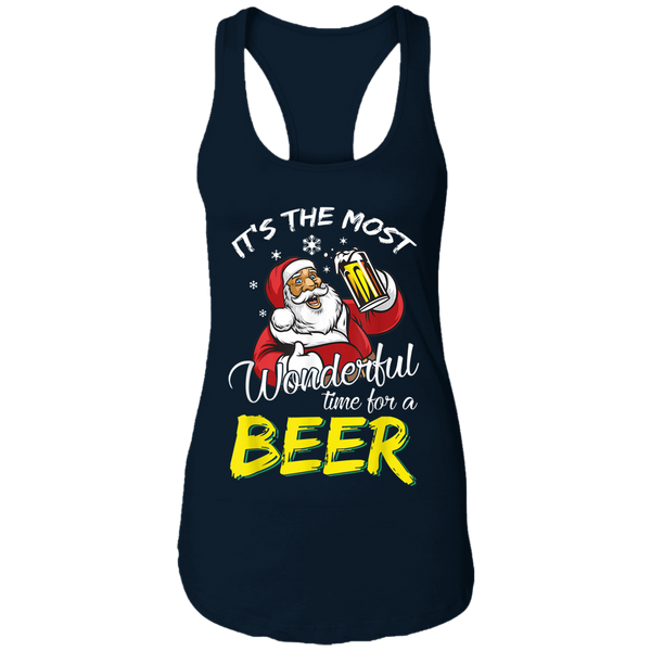 Santa Claus It's The Most Wonderful Time For A Beer - Christmas Gift Women Tank Top 2111