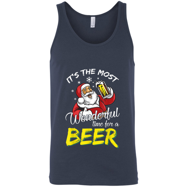 Santa Claus It's The Most Wonderful Time For A Beer - Christmas Gift Unisex Tank Top 2011
