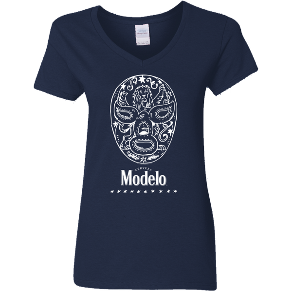 Modelo Lucha Libre Ladies V-Neck T-Shirt 0511