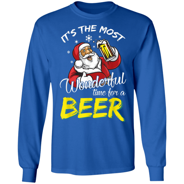 Santa Claus It's The Most Wonderful Time For A Beer - Christmas Gift Long Sleeve 2011