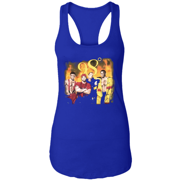 Vintage 1990s 98 DEGREES 'Heat It Up' 1998 Tour Black Concert T-SHIRT Size Large NSYNC Backstreet Boys Boy Band Women Tank Top 2311