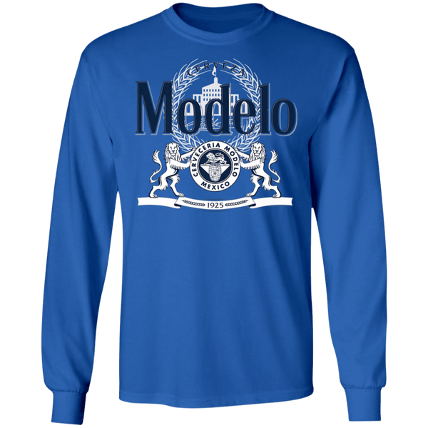 Modelo Navy and White Logo Premium Long Sleeve 0511