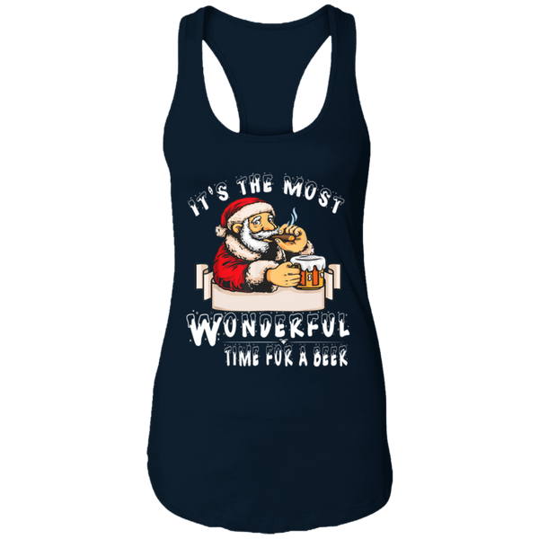 Santa Claus Christmas It's The Most Wonderful Time For A Beer Women Tank Top 2111