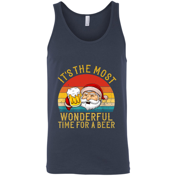 Santa Claus It's The Most Wonderful Time For A Beer - Vintage Unisex Tank Top 2011