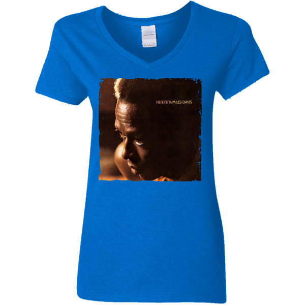 Miles Davis Nefertiti Ladies V-Neck T-Shirt 510
