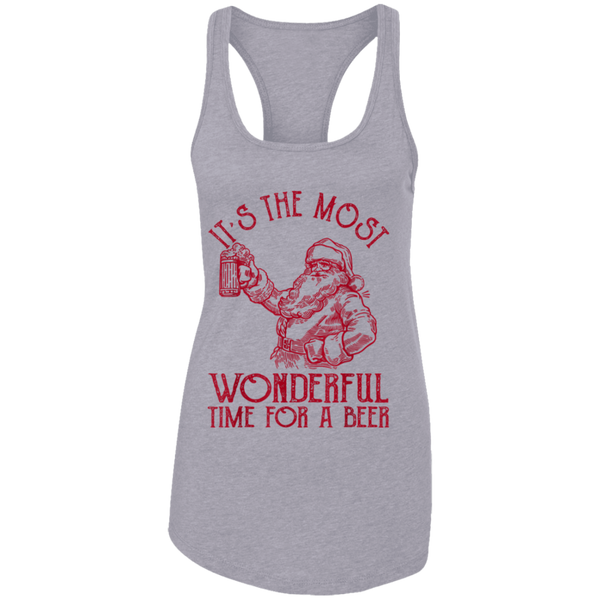 Santa Claus It's The Most Wonderful Time For A Beer  Christmas Women Tank Top 2011