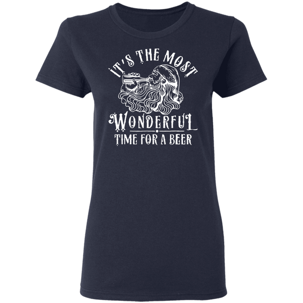 Santa Claus - It's The Most Wonderful Time For A Beer Women T-Shirt 2111