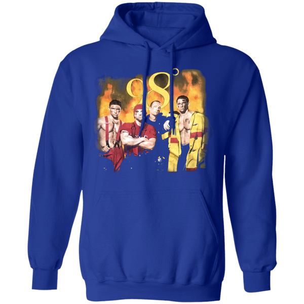 Vintage 1990s 98 DEGREES 'Heat It Up' 1998 Tour Black Concert T-SHIRT Size Large NSYNC Backstreet Boys Boy Band Hoodie 2311