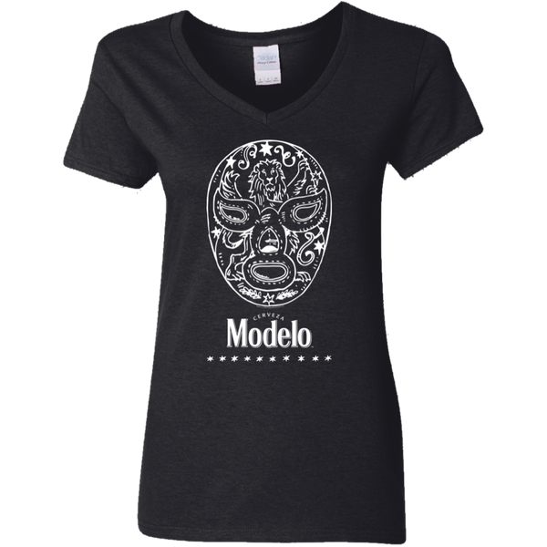 Modelo Lucha Libre Ladies V-Neck T-Shirt 0511