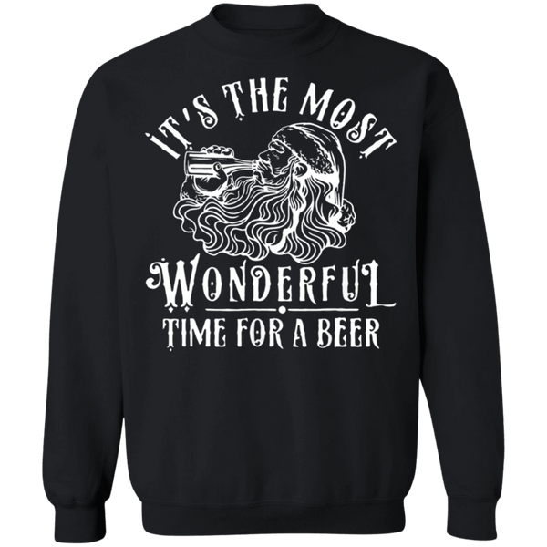 Santa Claus - It's The Most Wonderful Time For A Beer Sweatshirt 2111