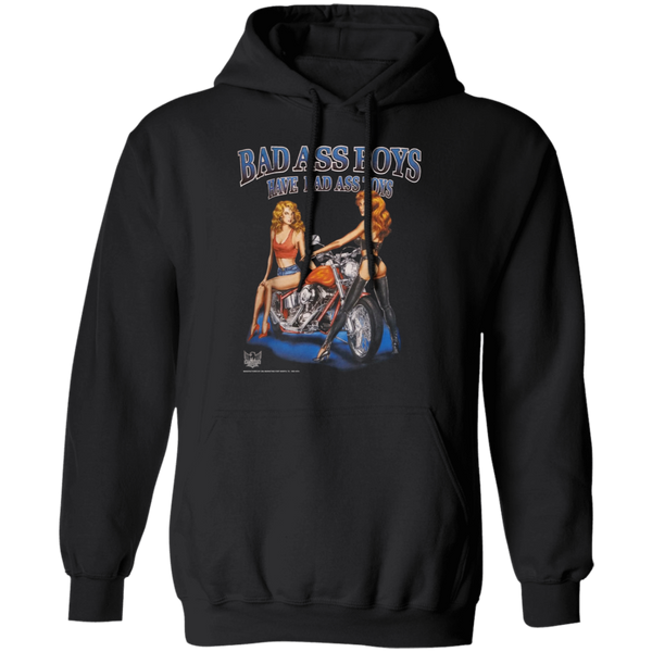 Vintage 90's Bad Ass Boys Have Bad Ass Toys 1995 Sturgis Black Hills Rally Motorcycle Babe Hoodie 1210