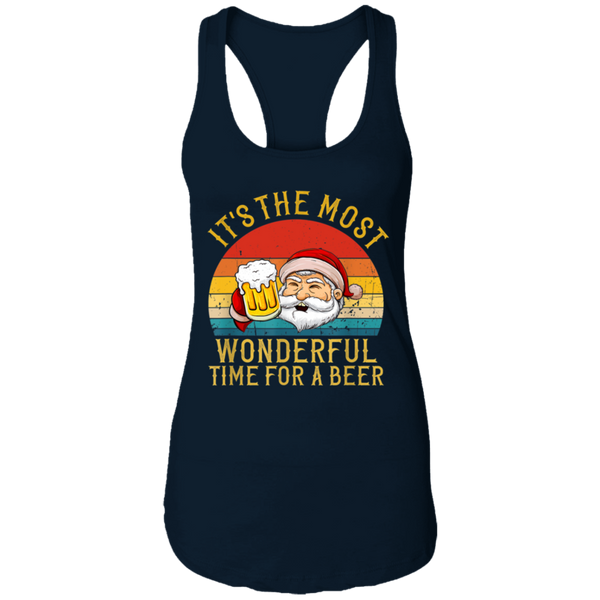 Santa Claus It's The Most Wonderful Time For A Beer - Vintage Women Tank Top 2011