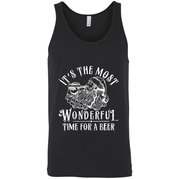 Santa Claus - It's The Most Wonderful Time For A Beer Unisex Tank Top 2111