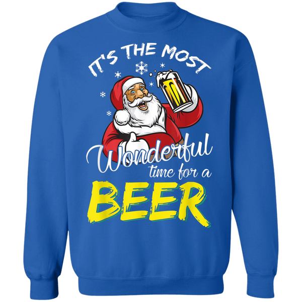 Santa Claus It's The Most Wonderful Time For A Beer - Christmas Gift Sweatshirt 2011