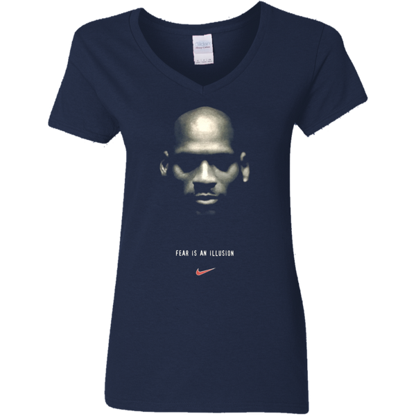 Vintage 90s 1995 NIKE michael jordan fear is an illusion made in usa -Gildan Replica Ladies V-Neck T-Shirt 1110