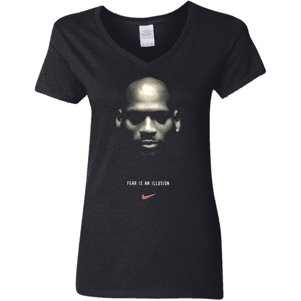 Vintage 90s 1995 NIKE michael jordan fear is an illusion made in usa -Gildan Replica Ladies V-Neck T-Shirt 1110