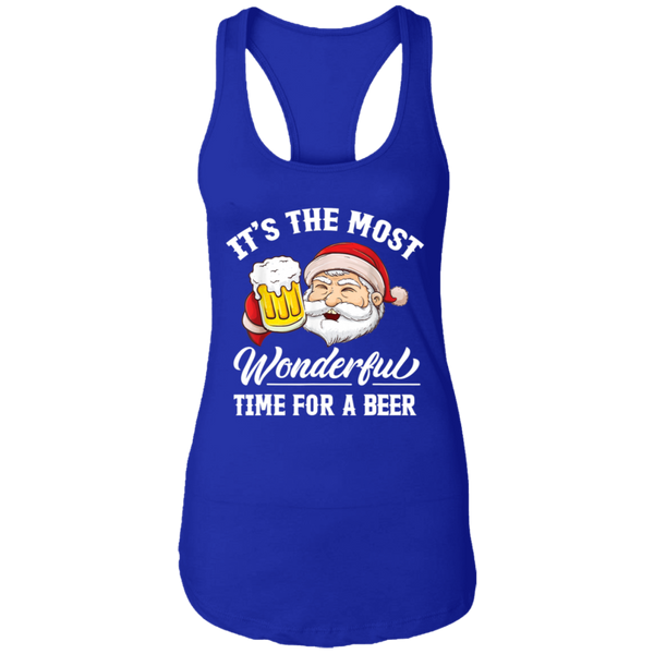 Santa Claus It's The Most Wonderful Time For A Beer christmas Gift Women Tank Top 2111