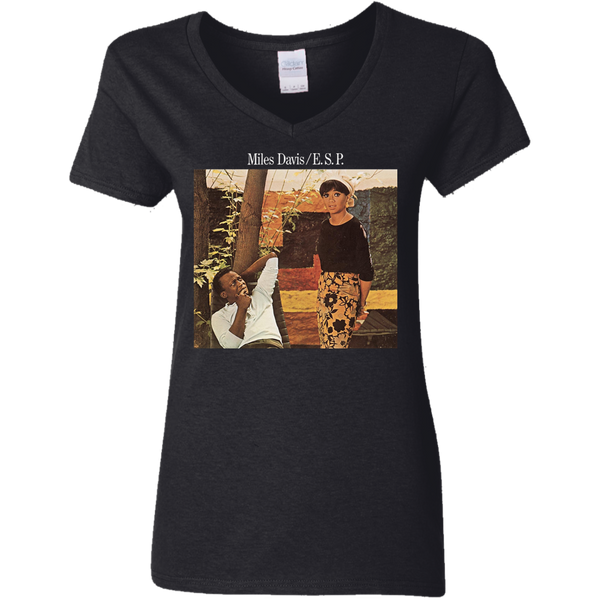 Minnie G Craig Miles Davis E.S.P Ladies V-Neck T-Shirt 510