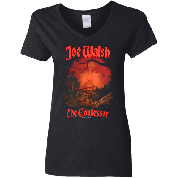Vintage Joe Walsh Shirt 1985 The Confessor Concert Shirt Band Tee The Eagles Bohemian Hippie Grateful Dead The Beatles Eagles 80s Ladies V-Neck T-Shirt 1110