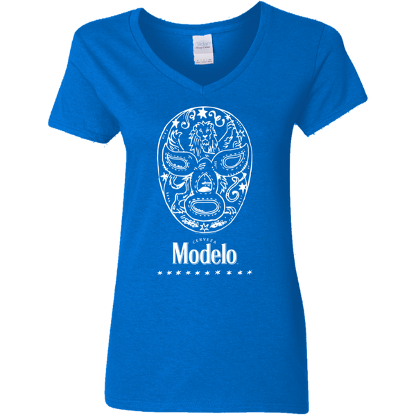 Modelo Lucha Libre Ladies V-Neck T-Shirt 0511