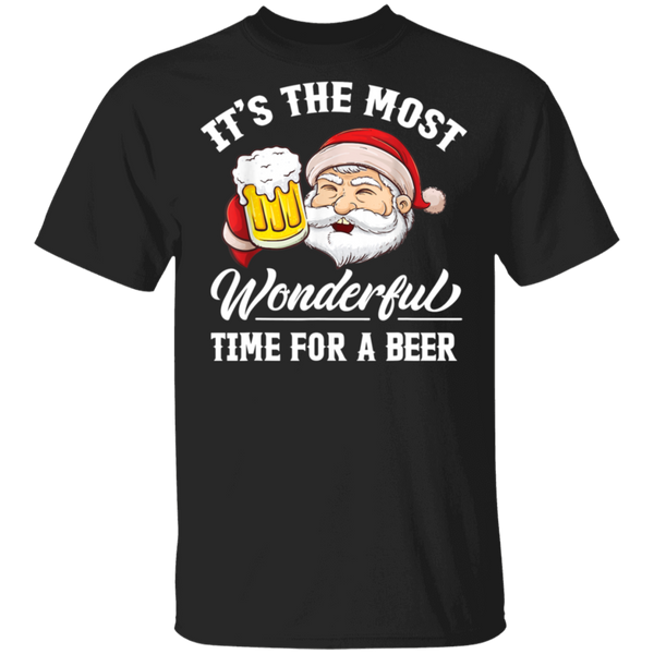 Santa Claus It's The Most Wonderful Time For A Beer christmas Gift T-Shirt 2011