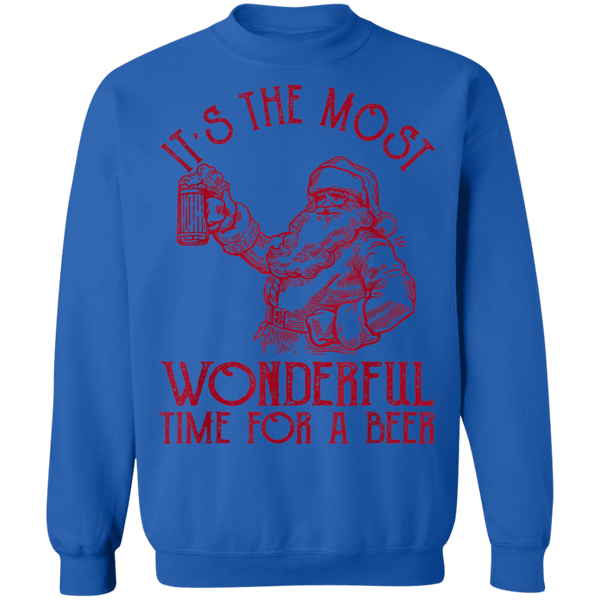 Santa Claus It's The Most Wonderful Time For A Beer  Christmas Sweatshirt 2111
