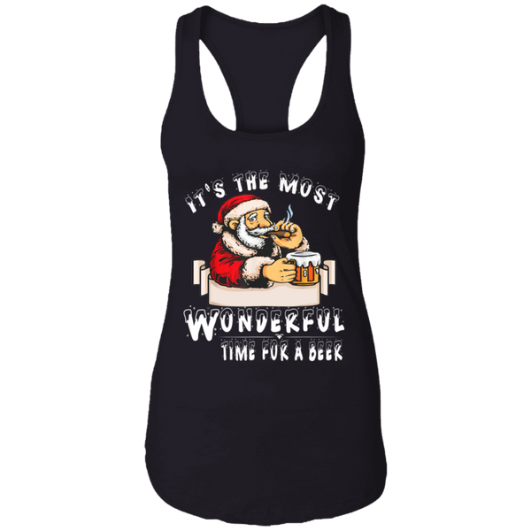 Santa Claus Christmas It's The Most Wonderful Time For A Beer Women Tank Top 2111
