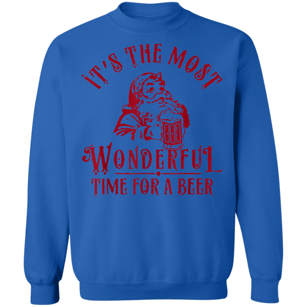 Santa Claus It's The Most Wonderful Time For A Beer Christmas Funny Sweatshirt 2011