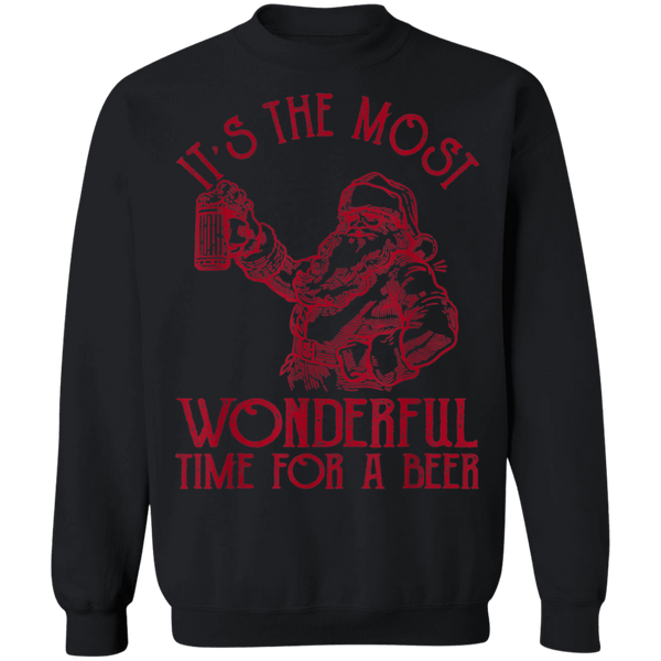 Santa Claus It's The Most Wonderful Time For A Beer  Christmas Sweatshirt 2111