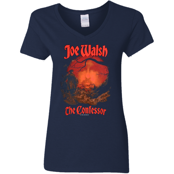 Vintage Joe Walsh Shirt 1985 The Confessor Concert Shirt Band Tee The Eagles Bohemian Hippie Grateful Dead The Beatles Eagles 80s Ladies V-Neck T-Shirt 1110