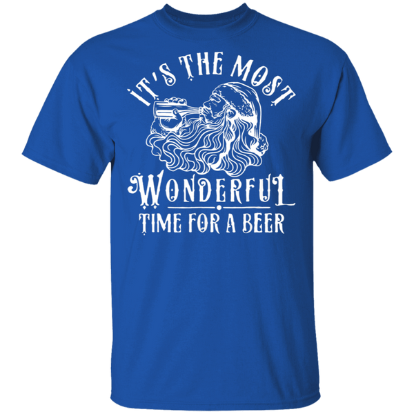 Santa Claus - It's The Most Wonderful Time For A Beer T-Shirt 2111