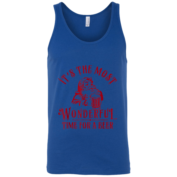 Santa Claus It's The Most Wonderful Time For A Beer Christmas Funny Unisex Tank Top 2011