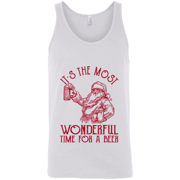 Santa Claus It's The Most Wonderful Time For A Beer  Christmas Unisex Tank Top 2011