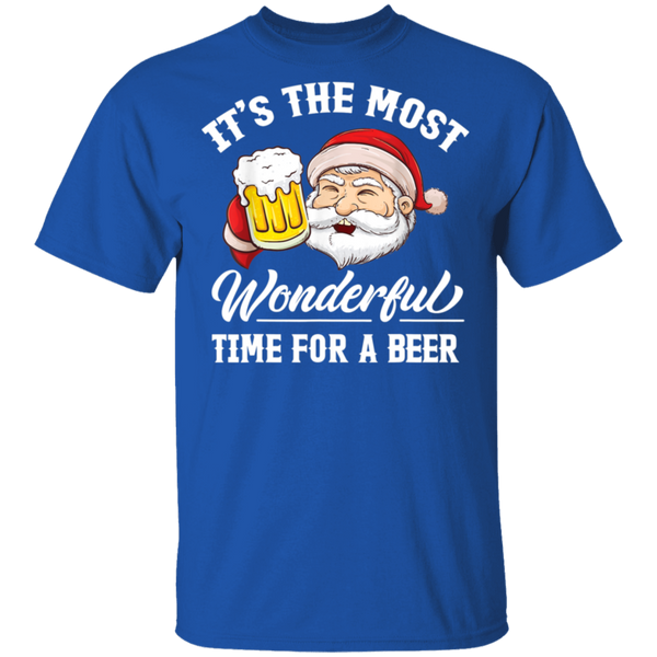 Santa Claus It's The Most Wonderful Time For A Beer christmas Gift T-Shirt 2011