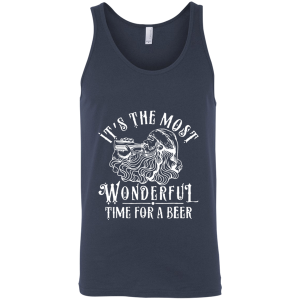 Santa Claus - It's The Most Wonderful Time For A Beer Unisex Tank Top 2111