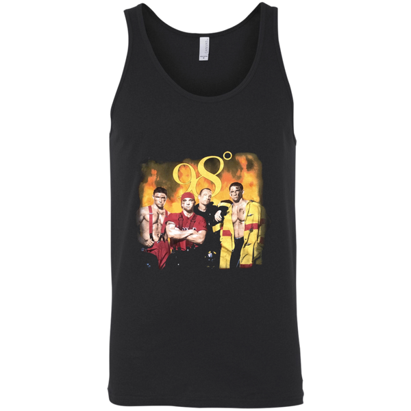 Vintage 1990s 98 DEGREES 'Heat It Up' 1998 Tour Black Concert T-SHIRT Size Large NSYNC Backstreet Boys Boy Band Unisex Tank Top 2311