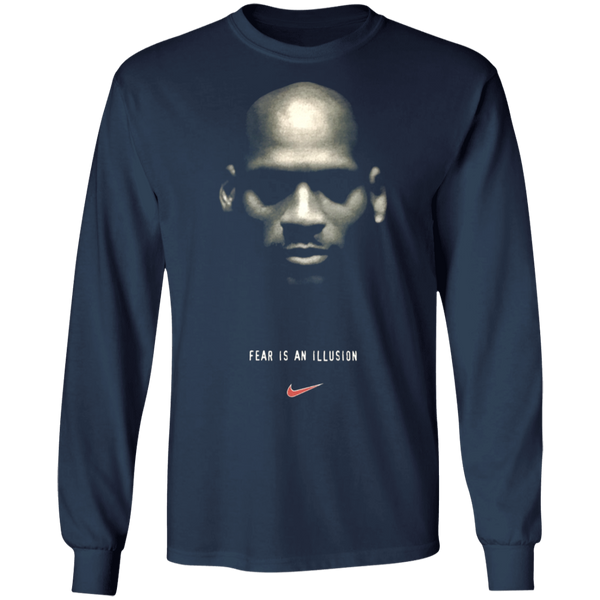 Vintage 90s 1995 NIKE michael jordan fear is an illusion made in usa -Gildan Replica Long Sleeve 1110