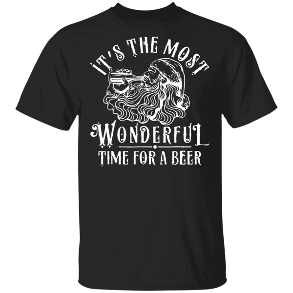Santa Claus - It's The Most Wonderful Time For A Beer T-Shirt 2111