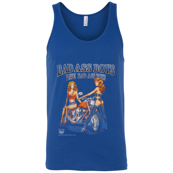 Vintage 90's Bad Ass Boys Have Bad Ass Toys 1995 Sturgis Black Hills Rally Motorcycle Babe Tank 1210