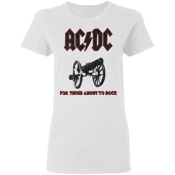 vintage 1981 ACDC For Those About to Rock Tour Jersey Women T-Shirt 1110
