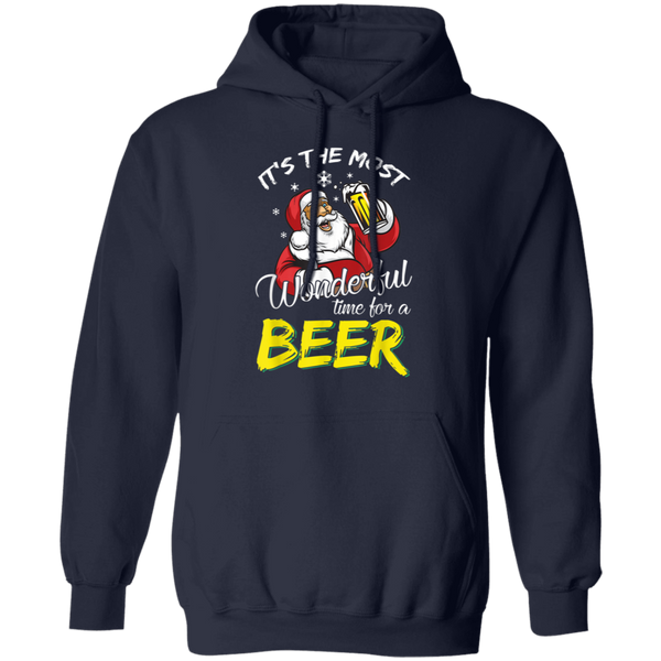 Santa Claus It's The Most Wonderful Time For A Beer - Christmas Gift Hoodie 2111