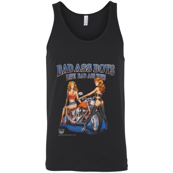 Vintage 90's Bad Ass Boys Have Bad Ass Toys 1995 Sturgis Black Hills Rally Motorcycle Babe Tank 1210