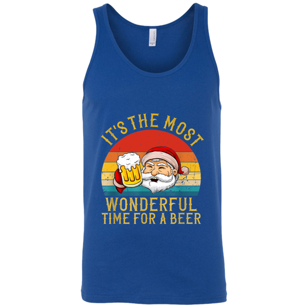 Santa Claus It's The Most Wonderful Time For A Beer - Vintage Unisex Tank Top 2011