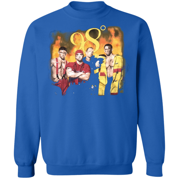 Vintage 1990s 98 DEGREES 'Heat It Up' 1998 Tour Black Concert T-SHIRT Size Large NSYNC Backstreet Boys Boy Band Sweatshirt 2311