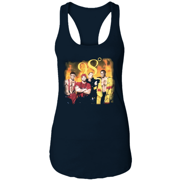 Vintage 1990s 98 DEGREES 'Heat It Up' 1998 Tour Black Concert T-SHIRT Size Large NSYNC Backstreet Boys Boy Band Women Tank Top 2311