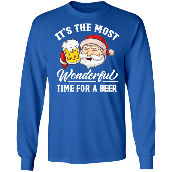 Santa Claus It's The Most Wonderful Time For A Beer christmas Gift Long Sleeve 2011