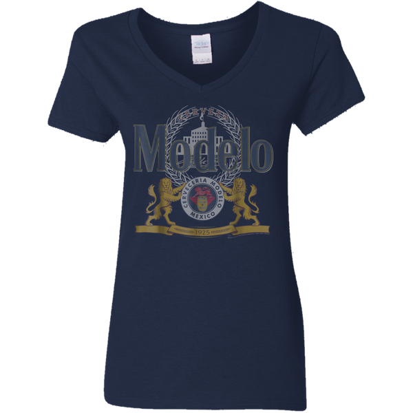 Officially Licensed Modelo Classic Casual Ladies V-Neck T-Shirt 0511