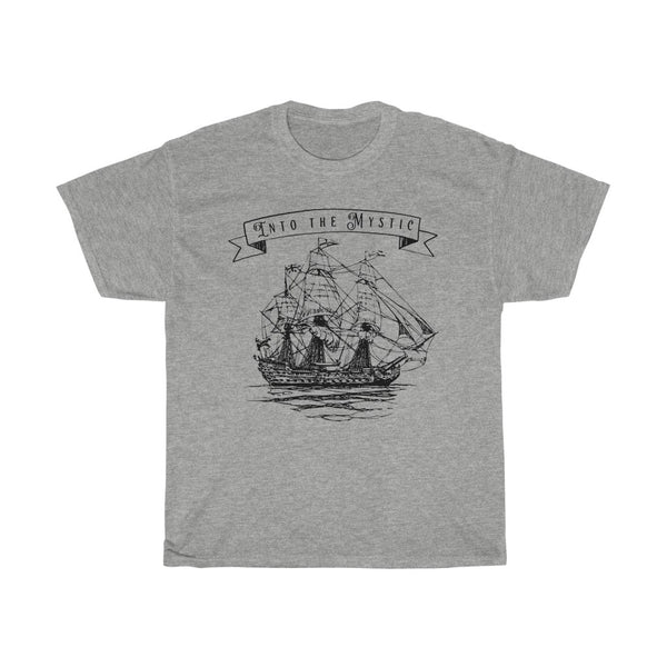 Into The Mystic Vintage Esque Van Morrison Ship Graphic Tee Unisex Heavy Cotton Tee