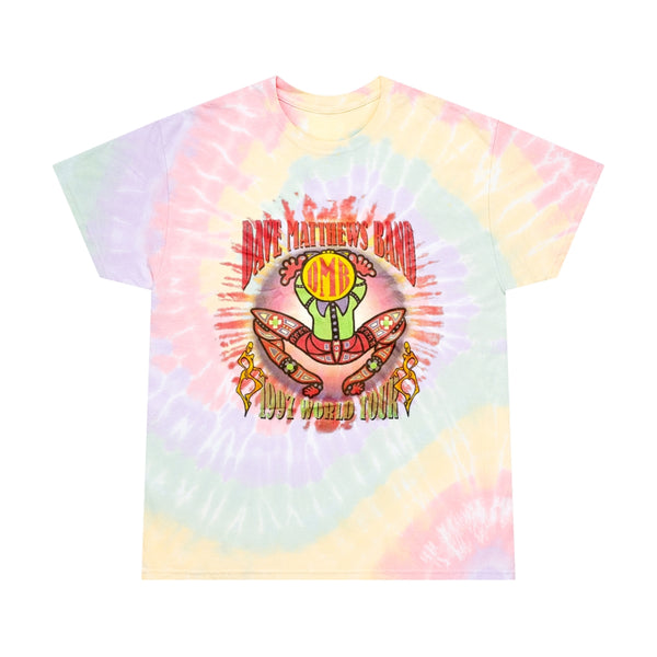 Vintage 1997 Dave Matthews Band World Tour T Shirt W 235 X L 29 | Ben Harper Counting Crows Phish Tie-Dye Tee, Spiral