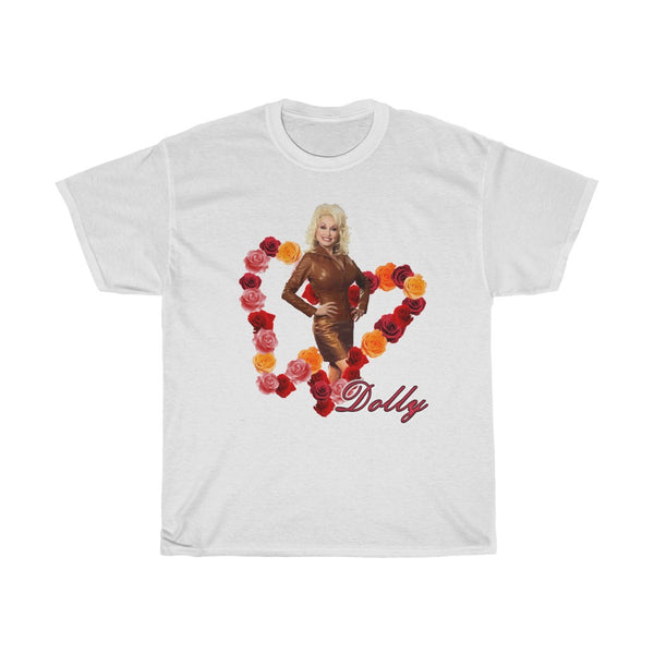 Rare Dolly Parton Dollywood Y2k Butterfly Roses T shirt M Almost Vintage Unisex Heavy Cotton Tee